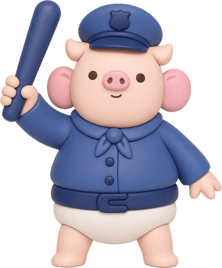 Pig officer collectible toy